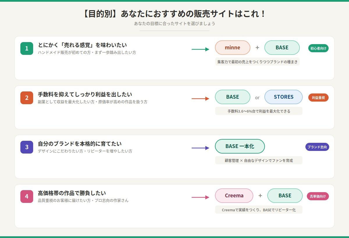【目的別】あなたにおすすめの販売サイトはこれ