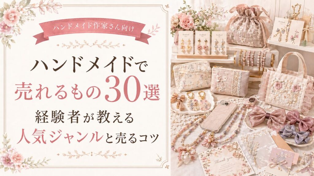 ハンドメイドで売れるもの30選｜経験者が教える人気ジャンルと売るコツ